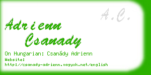 adrienn csanady business card
